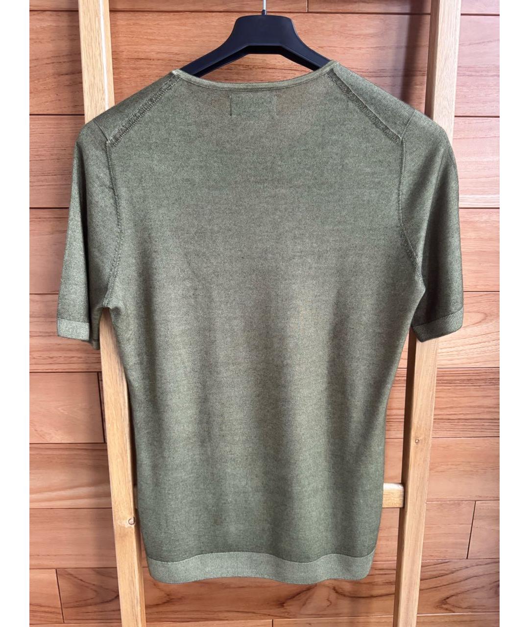 FALCONERI Хаки кашемировая футболка, фото 2