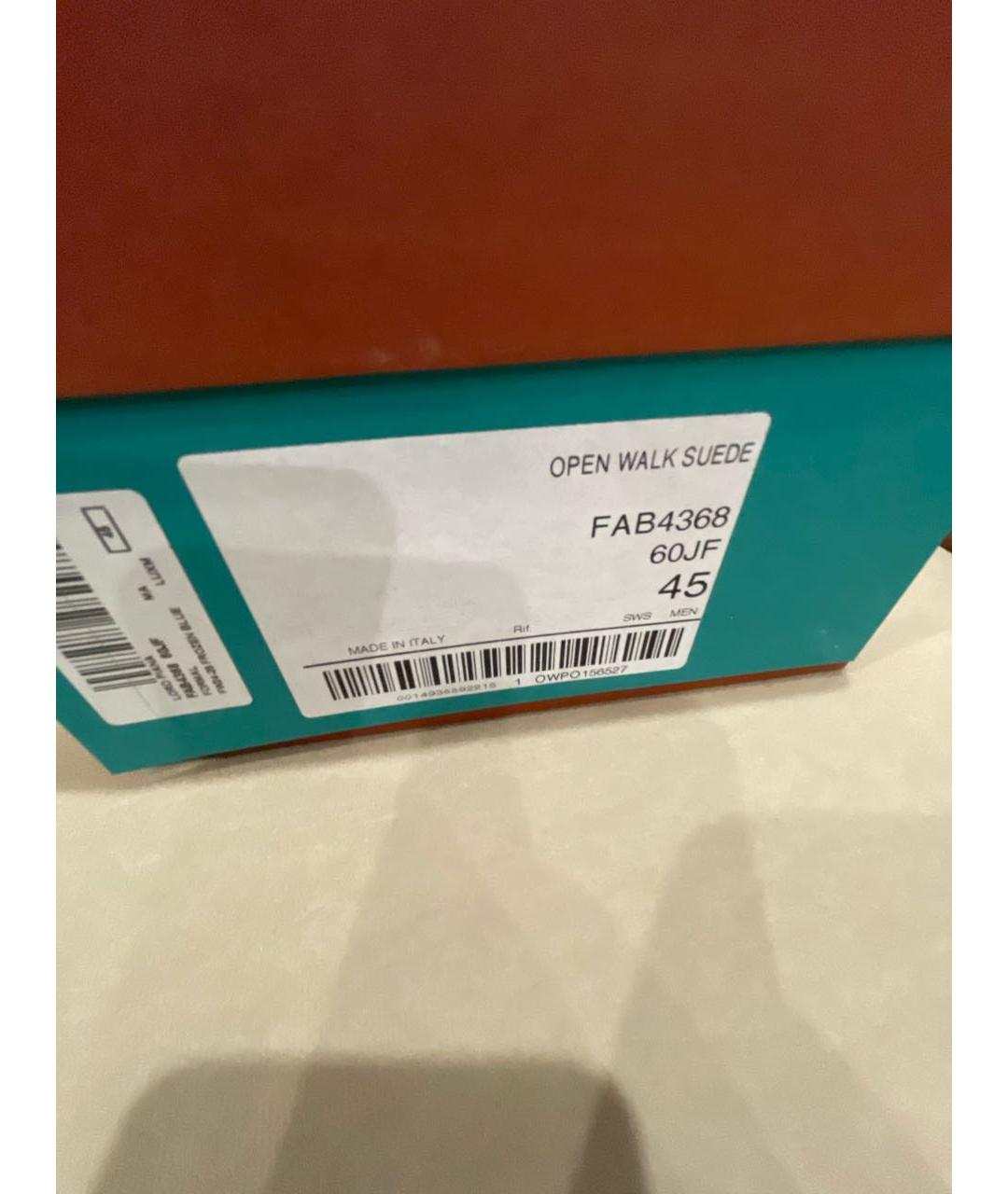 LORO PIANA Серые замшевые низкие ботинки, фото 8