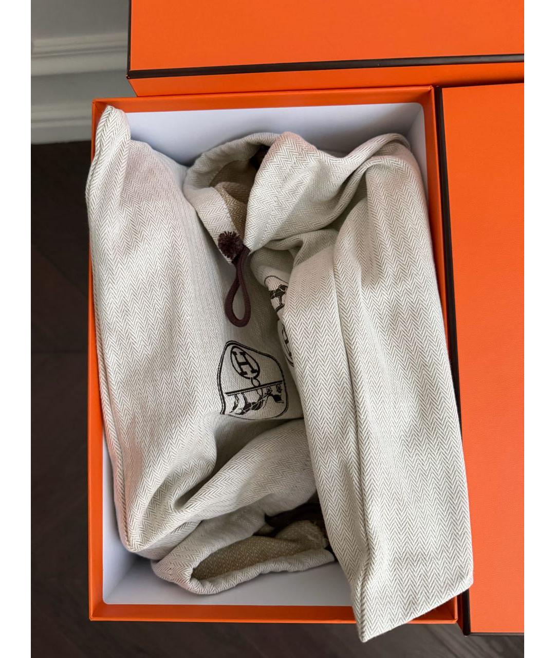 HERMES Синие замшевые шлепанцы, фото 7