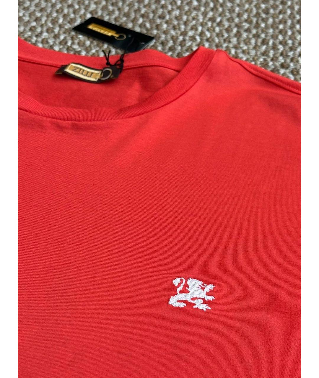 ZILLI Красная хлопковая футболка, фото 5