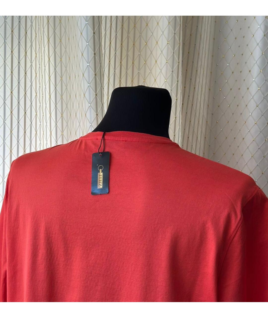 ZILLI Красная хлопковая футболка, фото 4