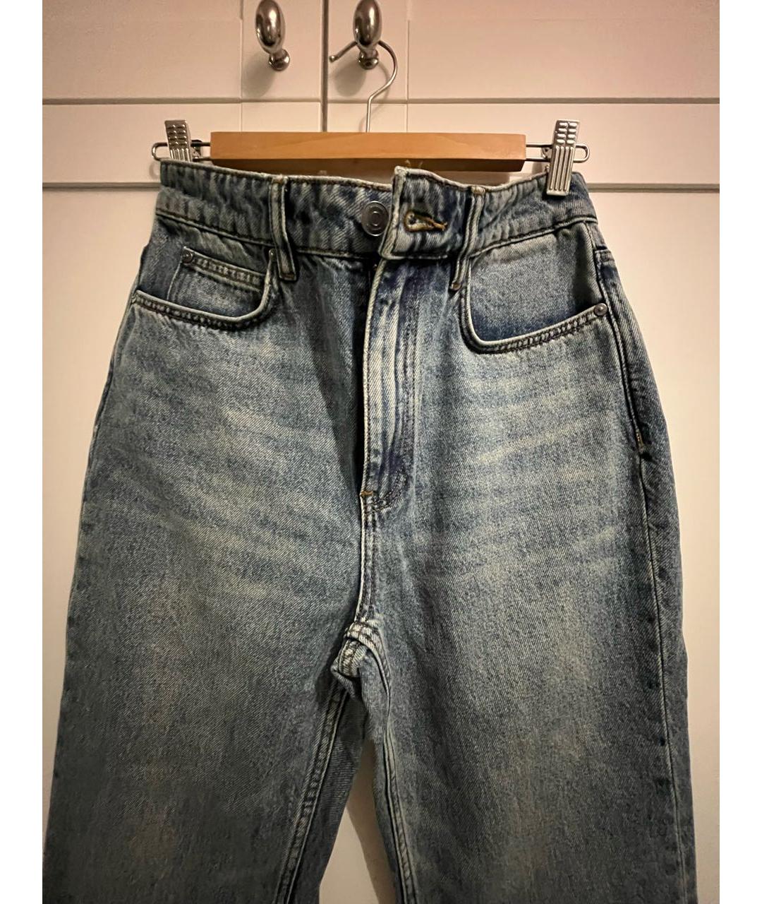 12 STOREEZ Синие хлопковые прямые джинсы, фото 5