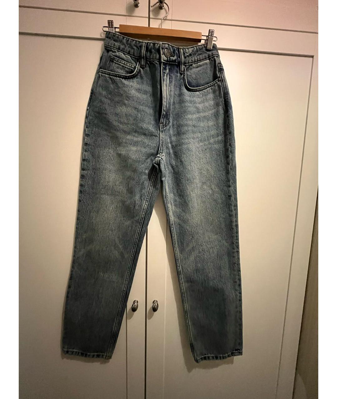 12 STOREEZ Синие хлопковые прямые джинсы, фото 7