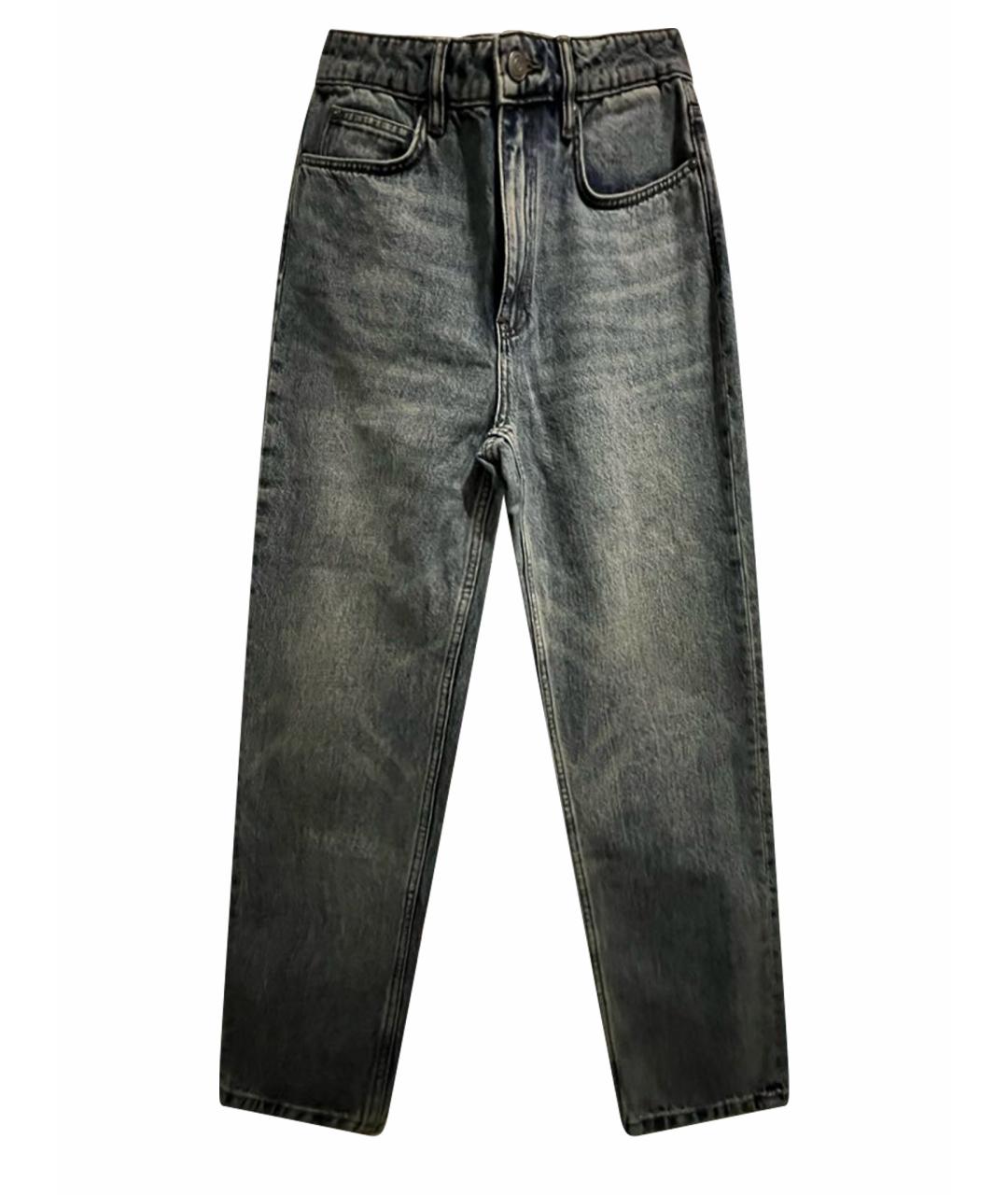 12 STOREEZ Синие хлопковые прямые джинсы, фото 1