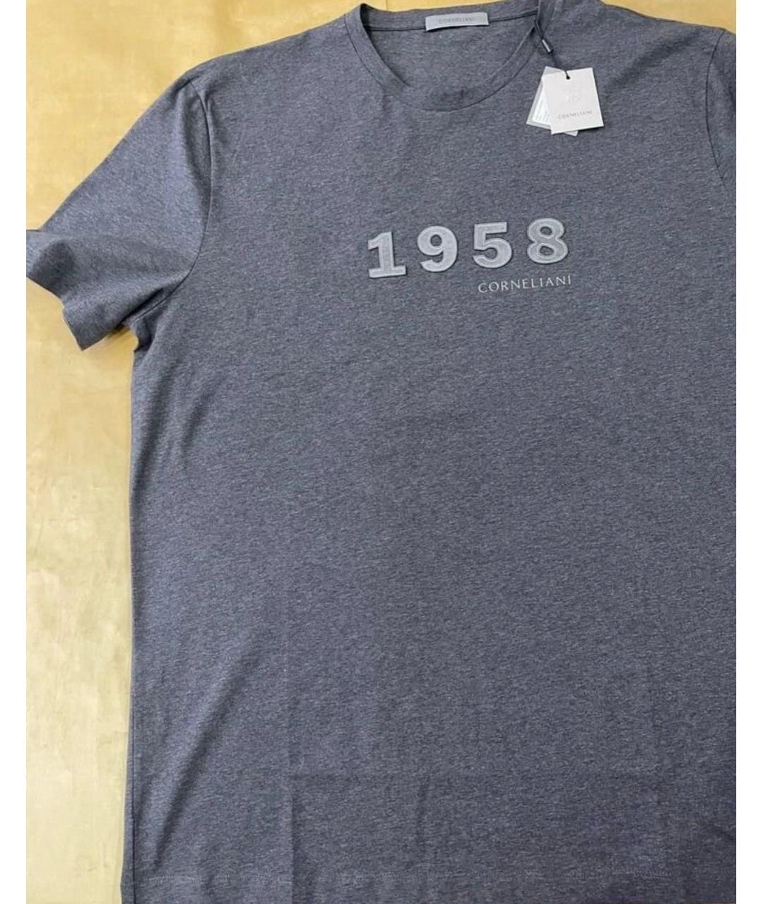 CORNELIANI Серая хлопковая футболка, фото 3