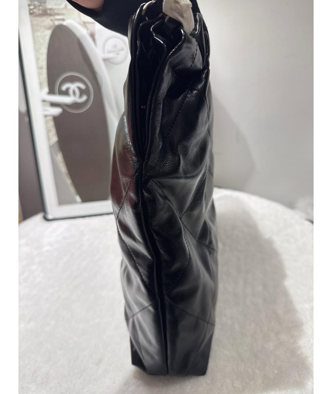 CHANEL Черная кожаная сумка через плечо, фото 4