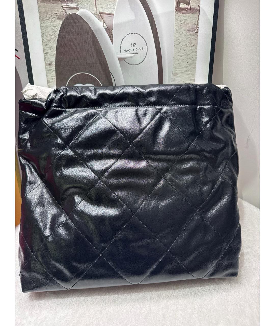 CHANEL Черная кожаная сумка через плечо, фото 2