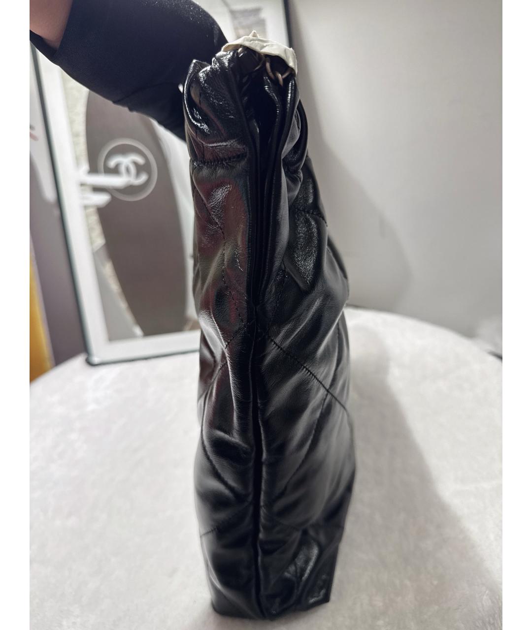 CHANEL Черная кожаная сумка через плечо, фото 3