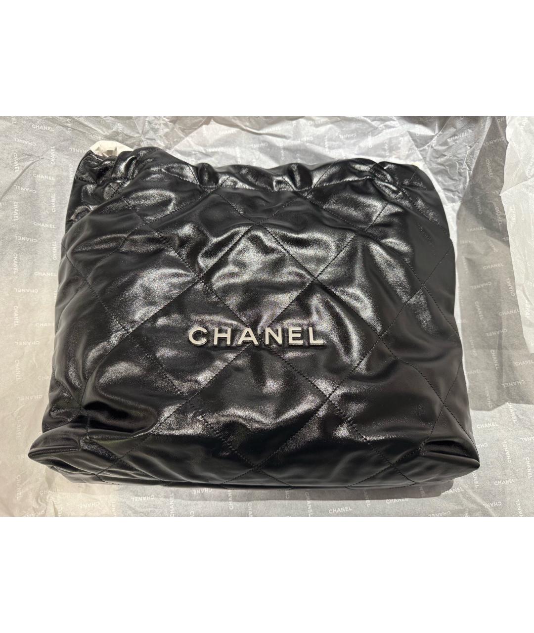 CHANEL Черная кожаная сумка через плечо, фото 7