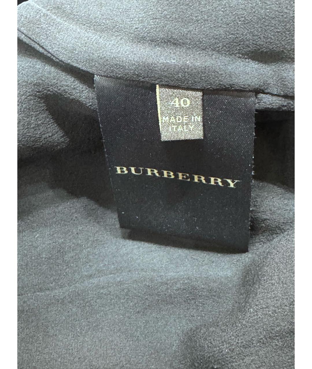 BURBERRY Черная ацетатная юбка миди, фото 6