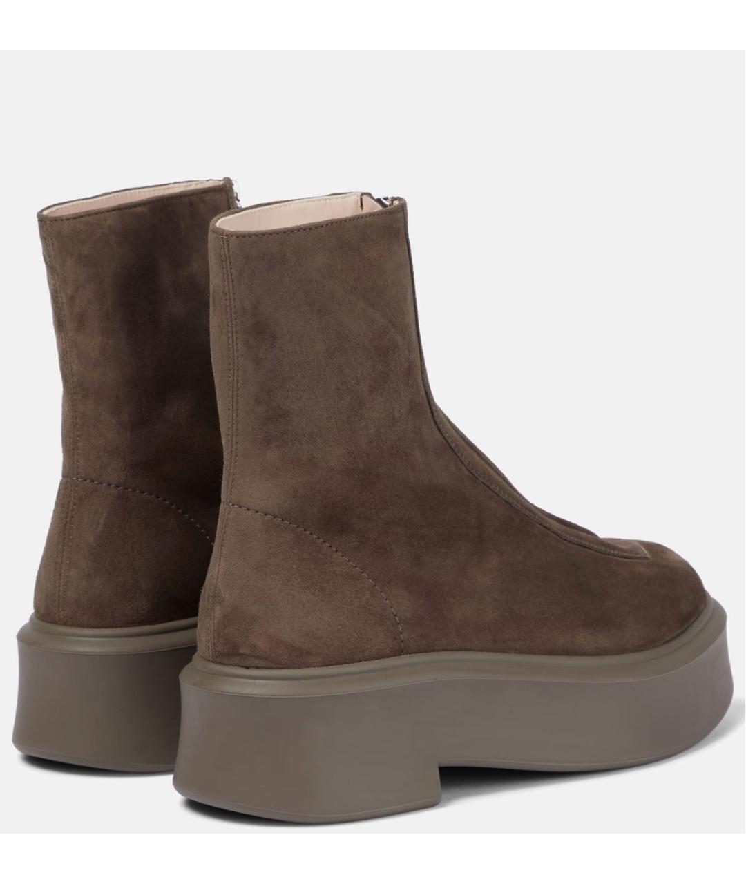 THE ROW Коричневые нубуковые ботинки, фото 4