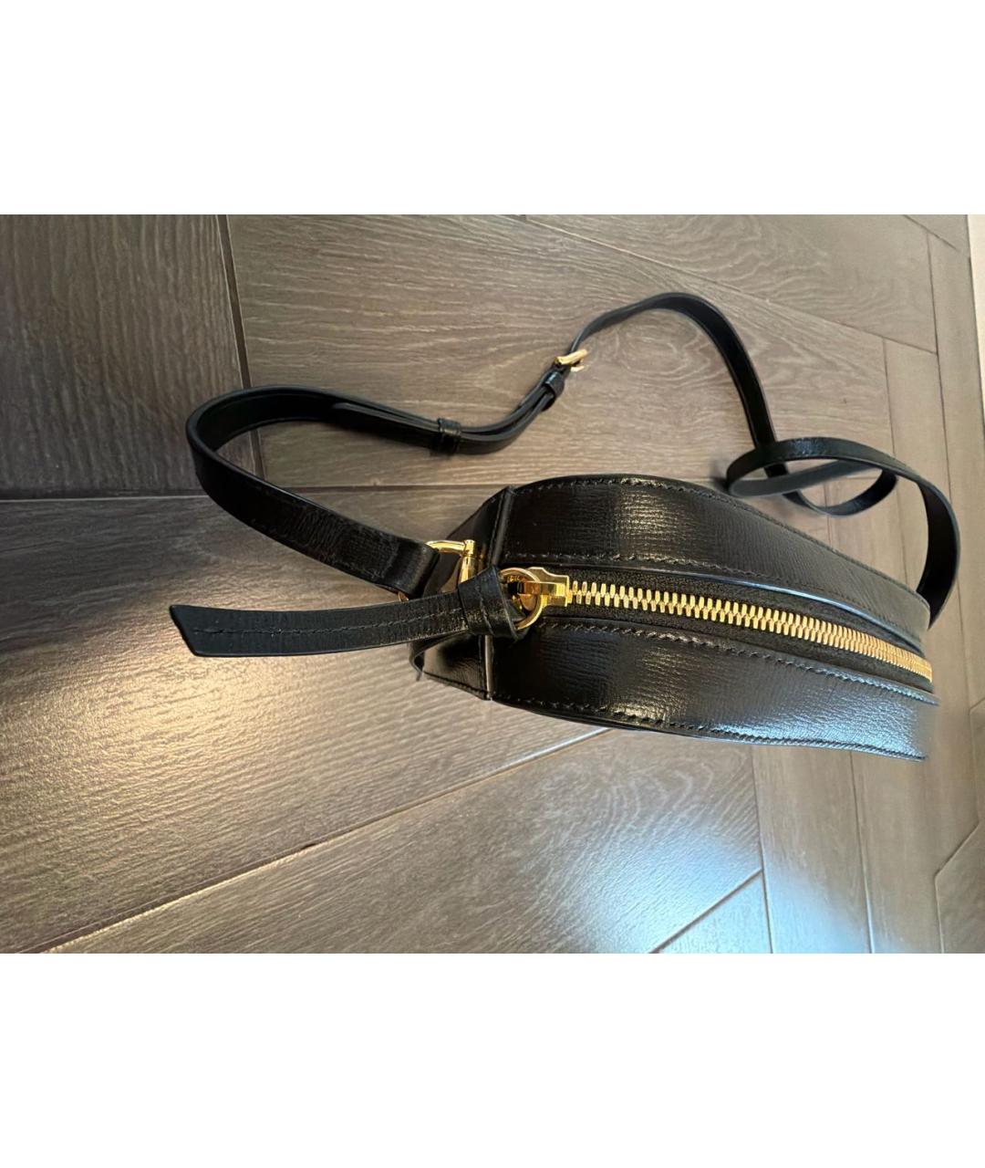 GUCCI Черная кожаная сумка через плечо, фото 3