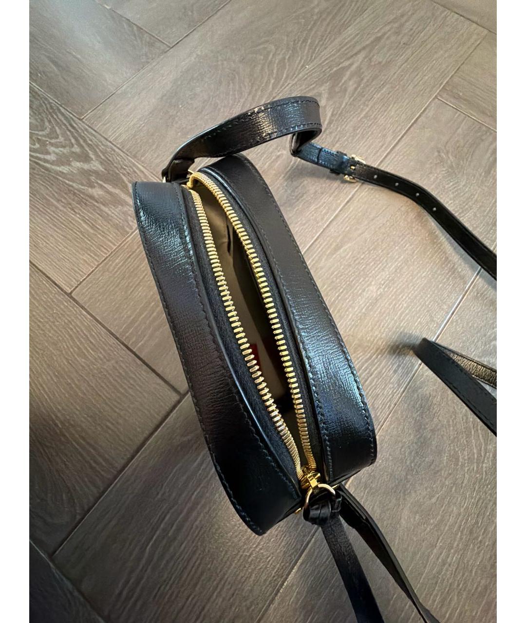 GUCCI Черная кожаная сумка через плечо, фото 2