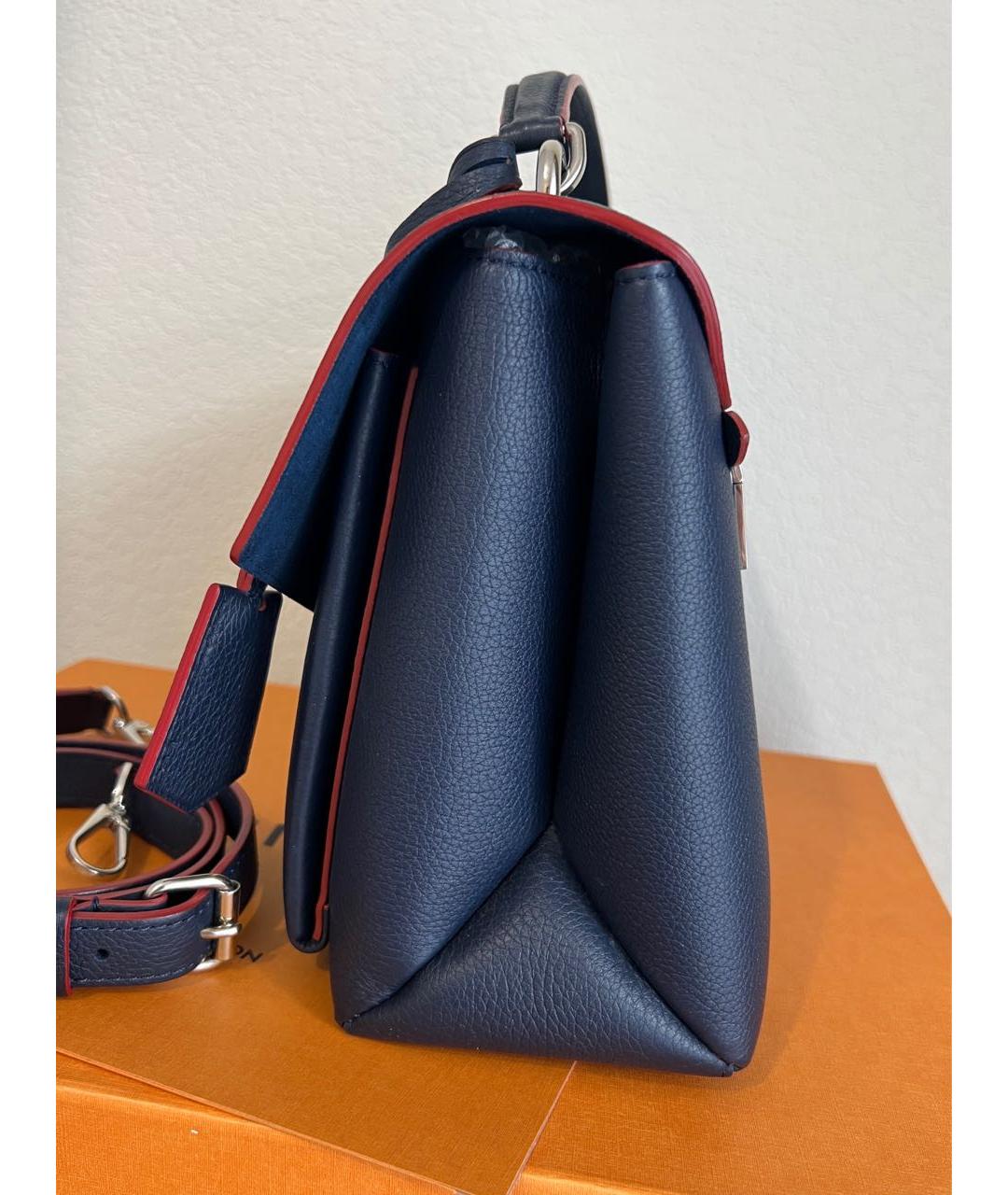 LOUIS VUITTON Темно-синяя кожаная сумка через плечо, фото 3