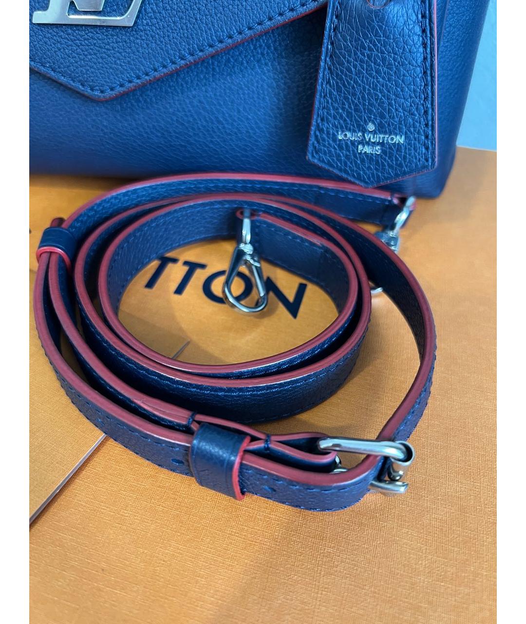 LOUIS VUITTON Темно-синяя кожаная сумка через плечо, фото 2