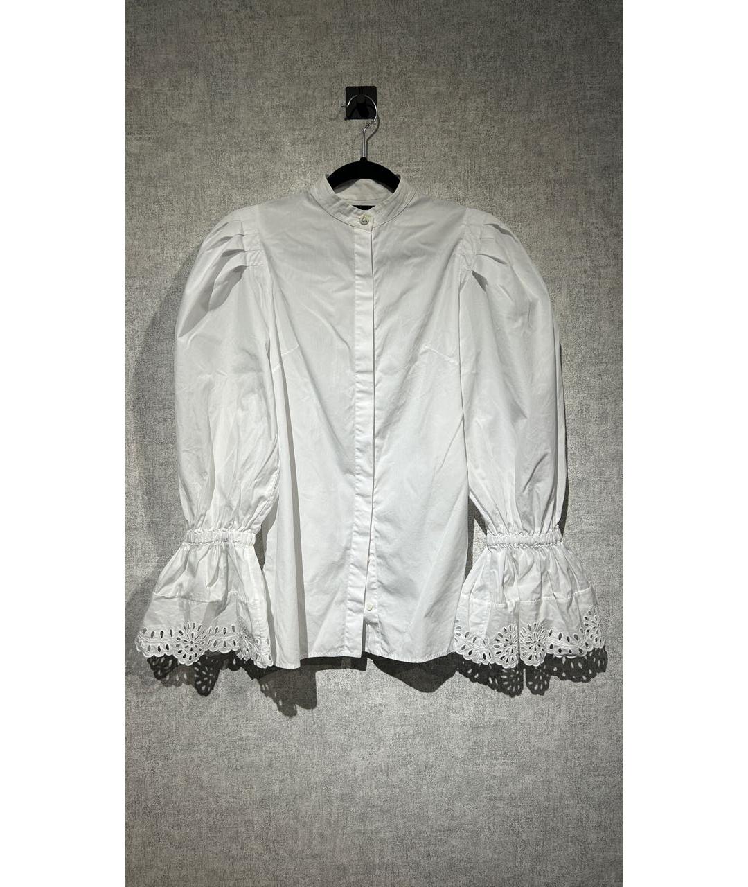 ALEXANDER MCQUEEN Белая хлопковая блузы, фото 9