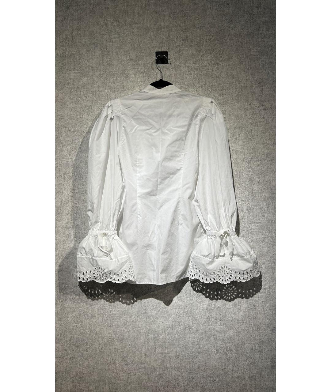 ALEXANDER MCQUEEN Белая хлопковая блузы, фото 2