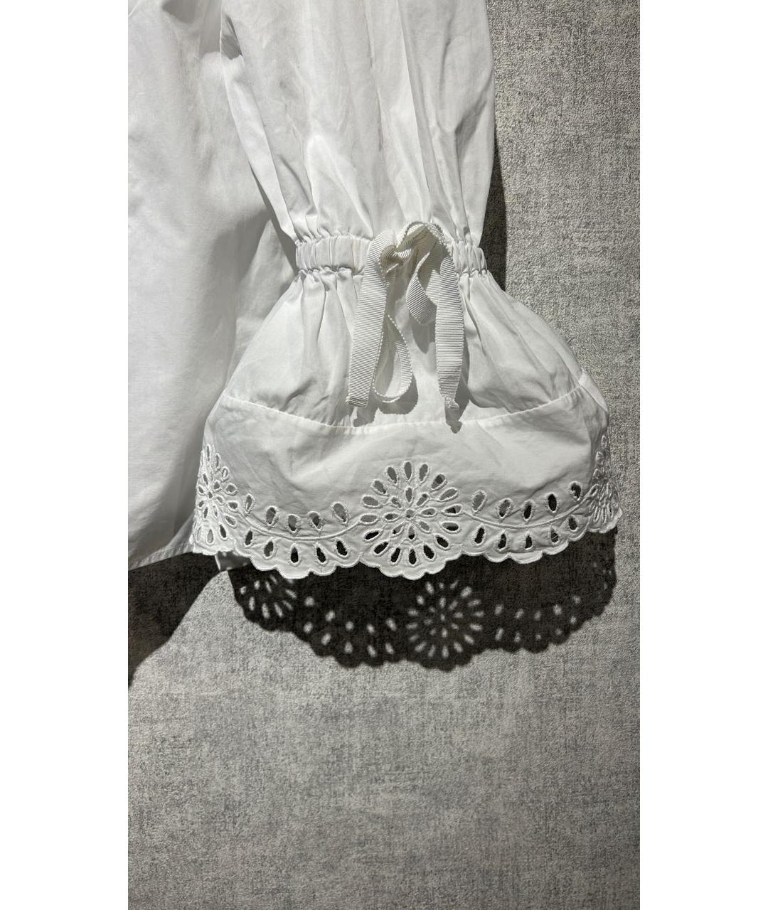 ALEXANDER MCQUEEN Белая хлопковая блузы, фото 4