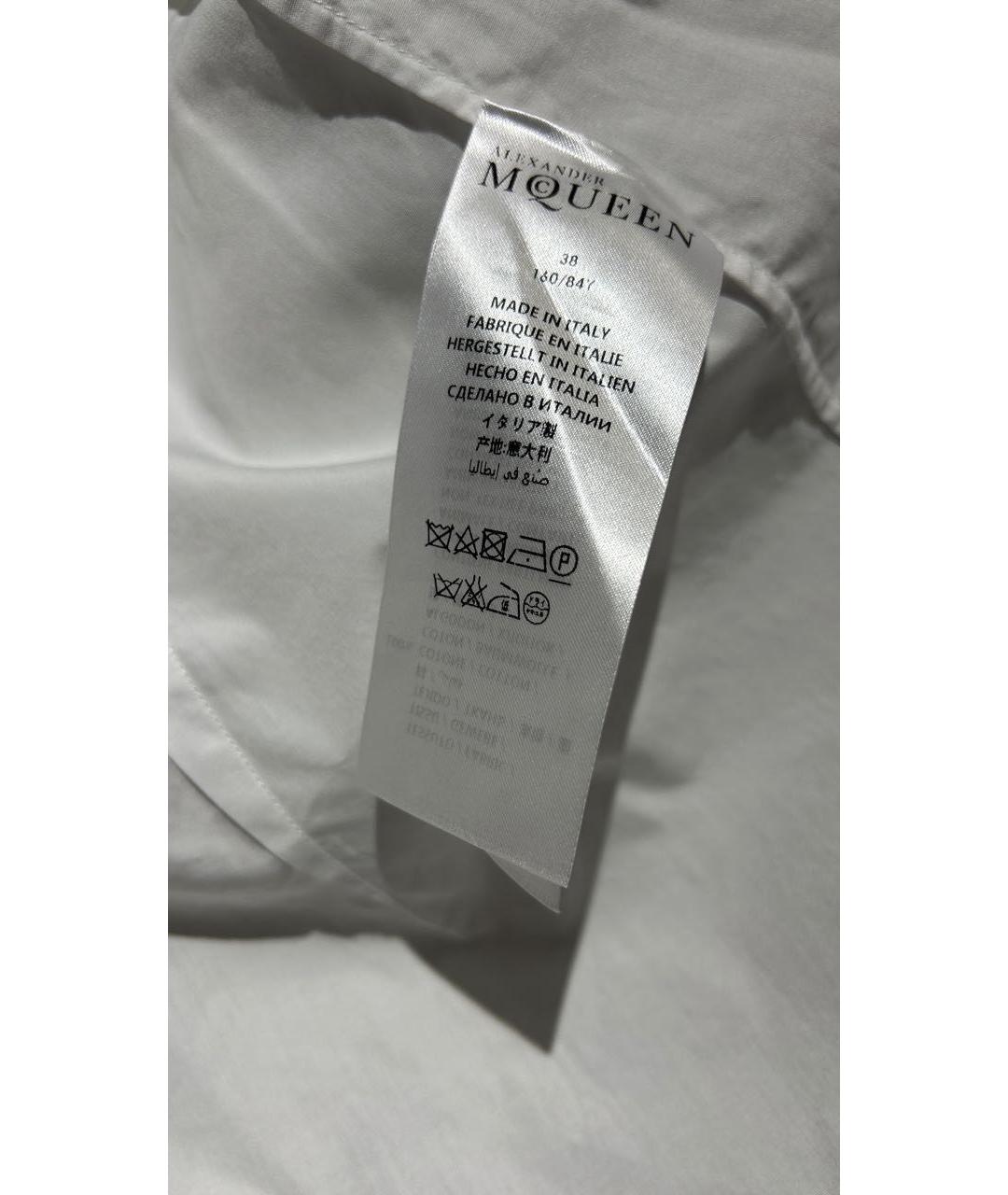 ALEXANDER MCQUEEN Белая хлопковая блузы, фото 5