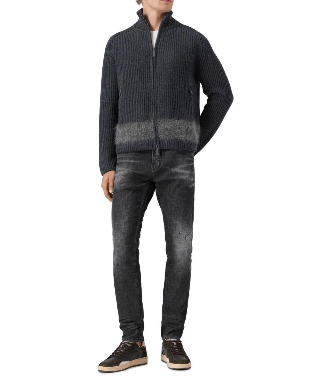 DSQUARED2 Серые хлопко-эластановые джинсы скинни, фото 2