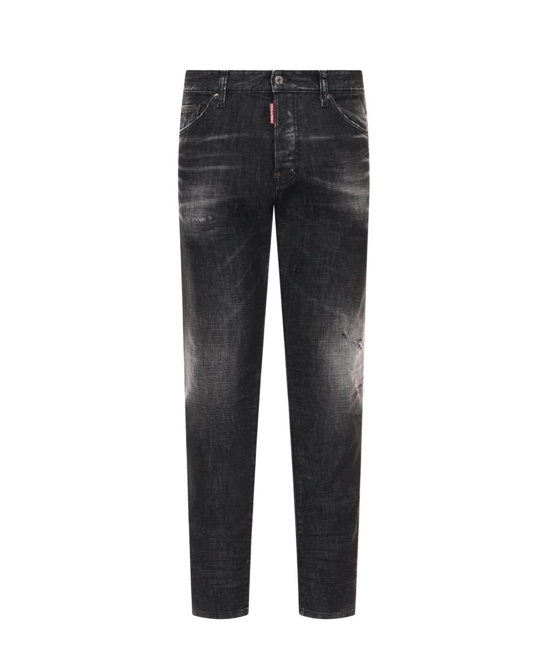 DSQUARED2 Серые хлопко-эластановые джинсы скинни, фото 1