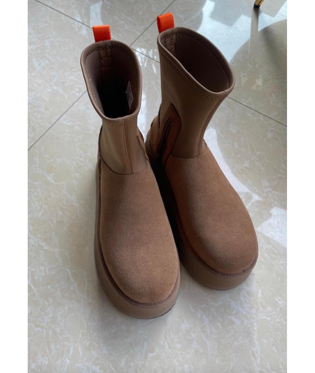 UGG AUSTRALIA Коричневые замшевые ботинки, фото 6