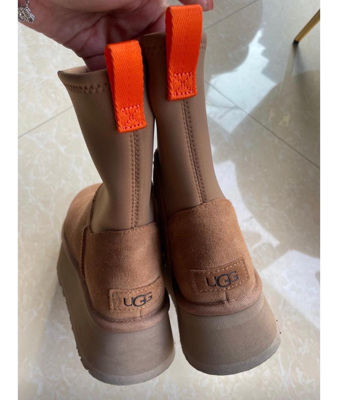 UGG AUSTRALIA Коричневые замшевые ботинки, фото 5