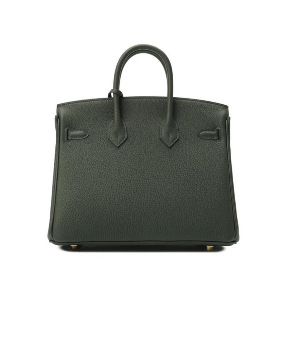 HERMES Антрацитовая кожаная сумка с короткими ручками, фото 3