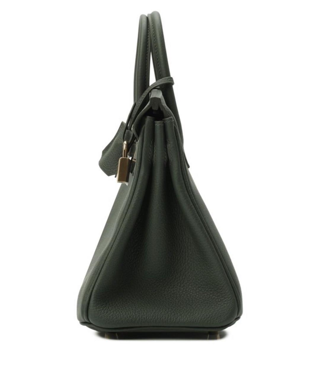 HERMES Антрацитовая кожаная сумка с короткими ручками, фото 2