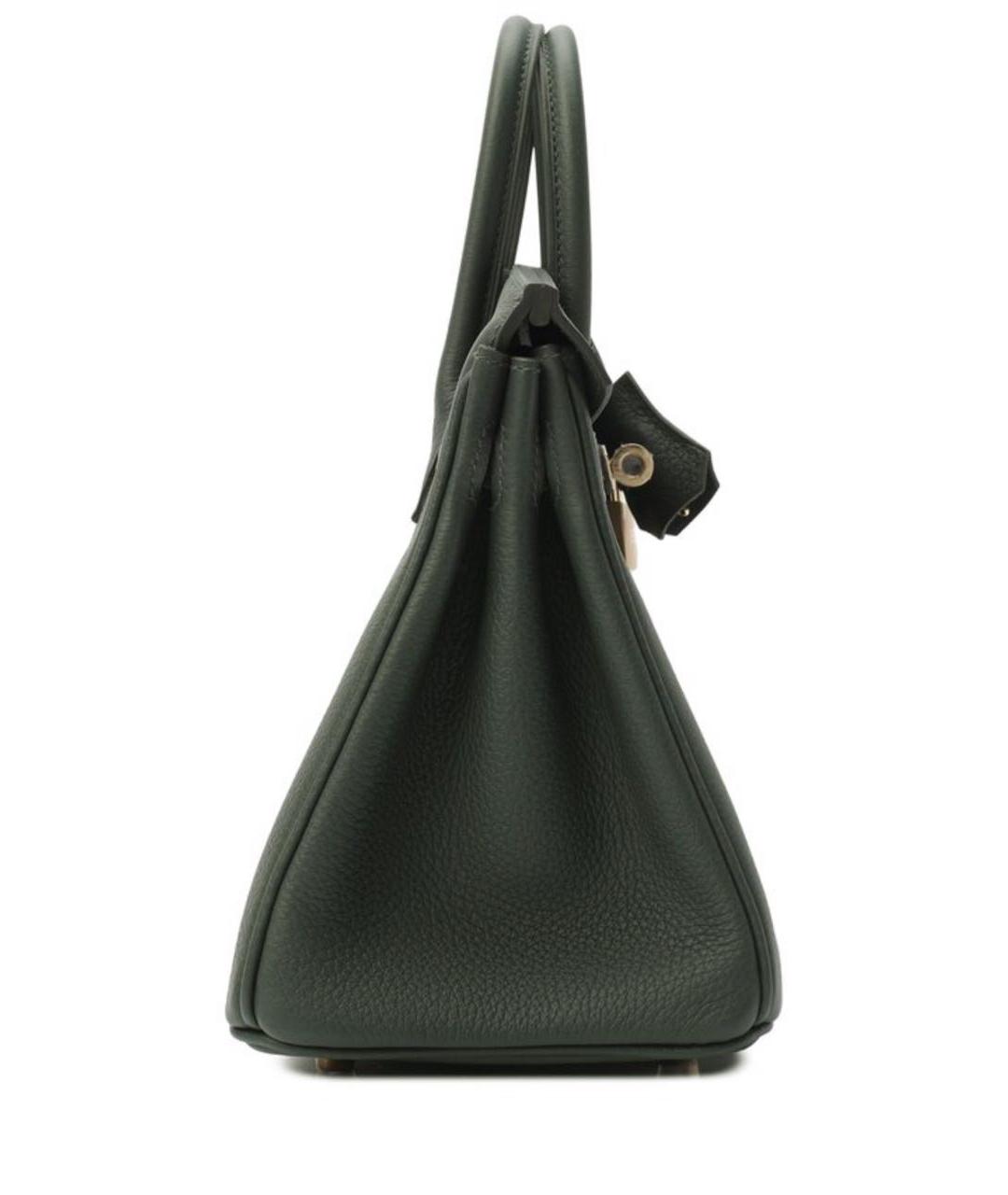 HERMES Антрацитовая кожаная сумка с короткими ручками, фото 5