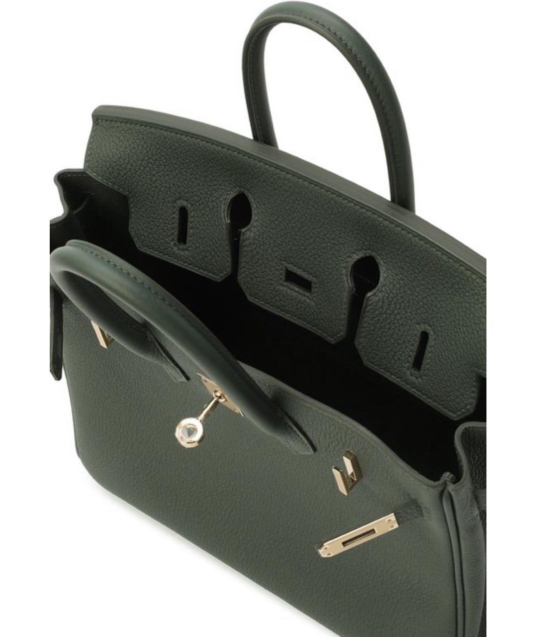 HERMES Антрацитовая кожаная сумка с короткими ручками, фото 4