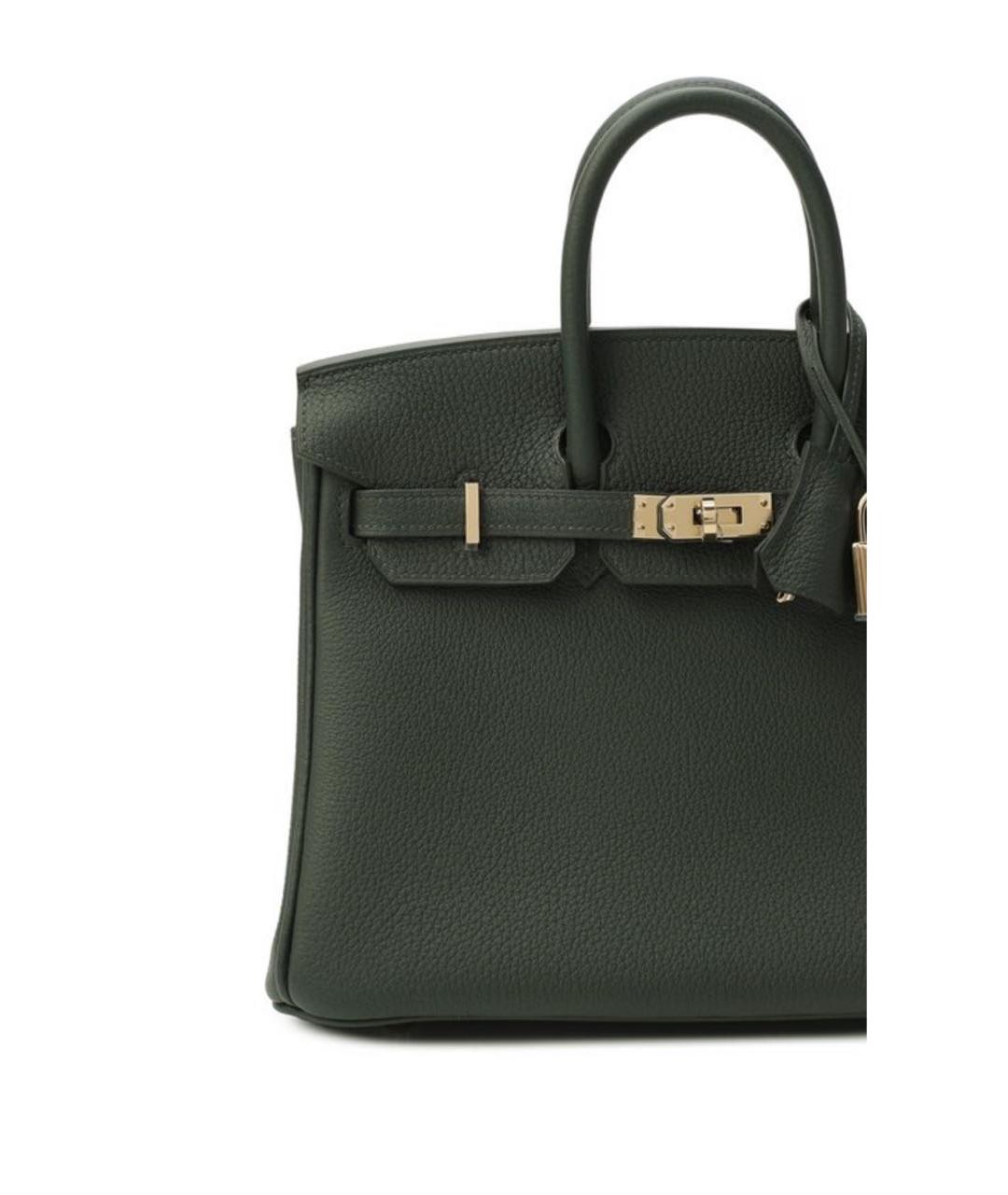 HERMES Антрацитовая кожаная сумка с короткими ручками, фото 6