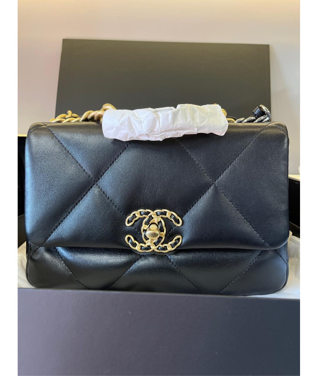 CHANEL Черная кожаная сумка через плечо, фото 3