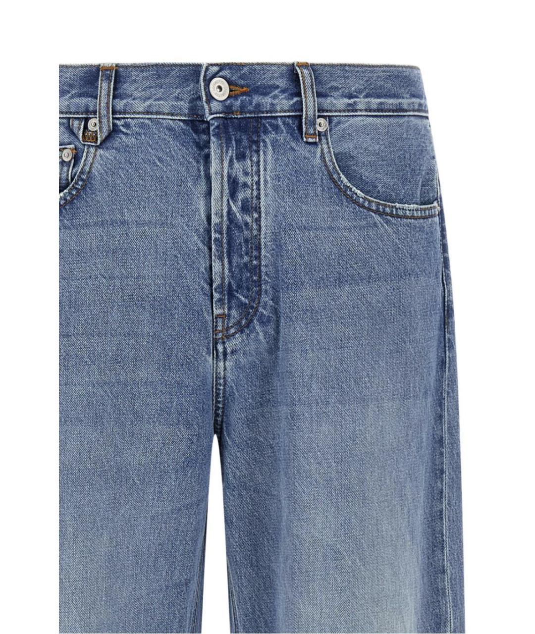 JACQUEMUS Голубые хлопковые прямые джинсы, фото 4