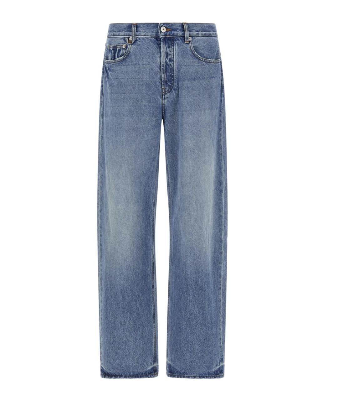 JACQUEMUS Голубые хлопковые прямые джинсы, фото 1