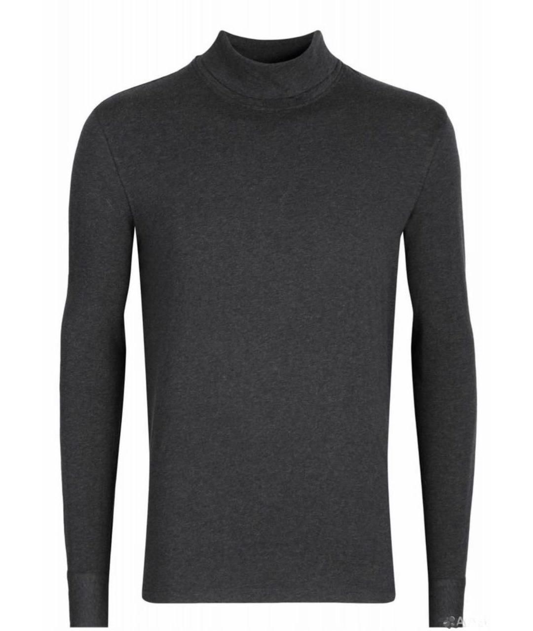 ISAIA Антрацитовая хлопковая водолазка, фото 1