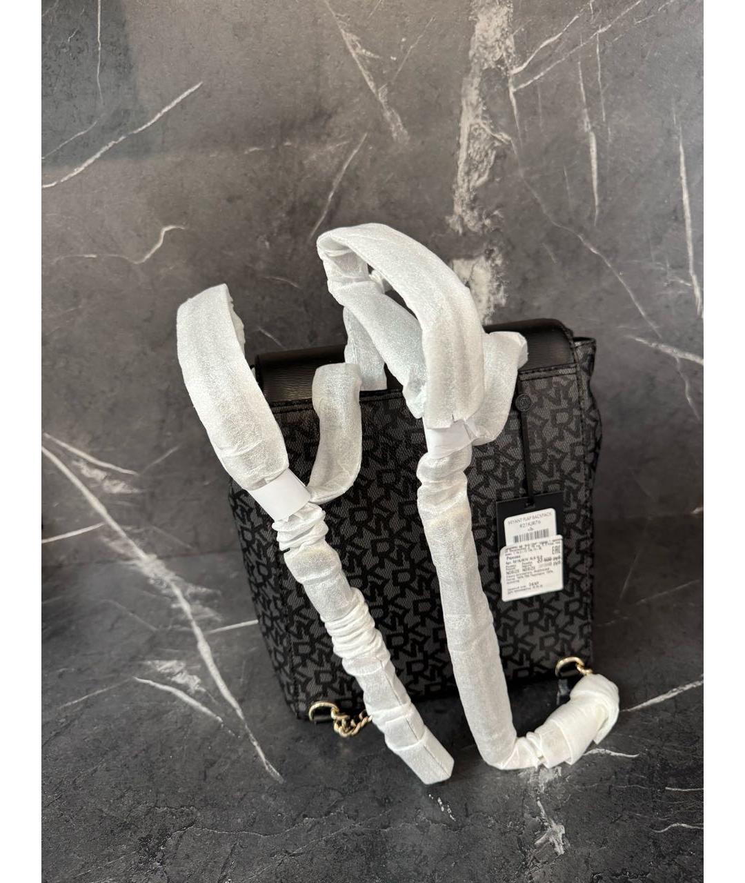 DKNY Черный рюкзак из искусственной кожи, фото 3