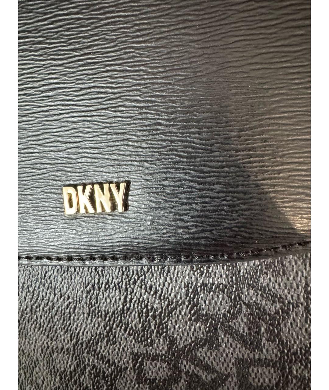 DKNY Черный рюкзак из искусственной кожи, фото 8