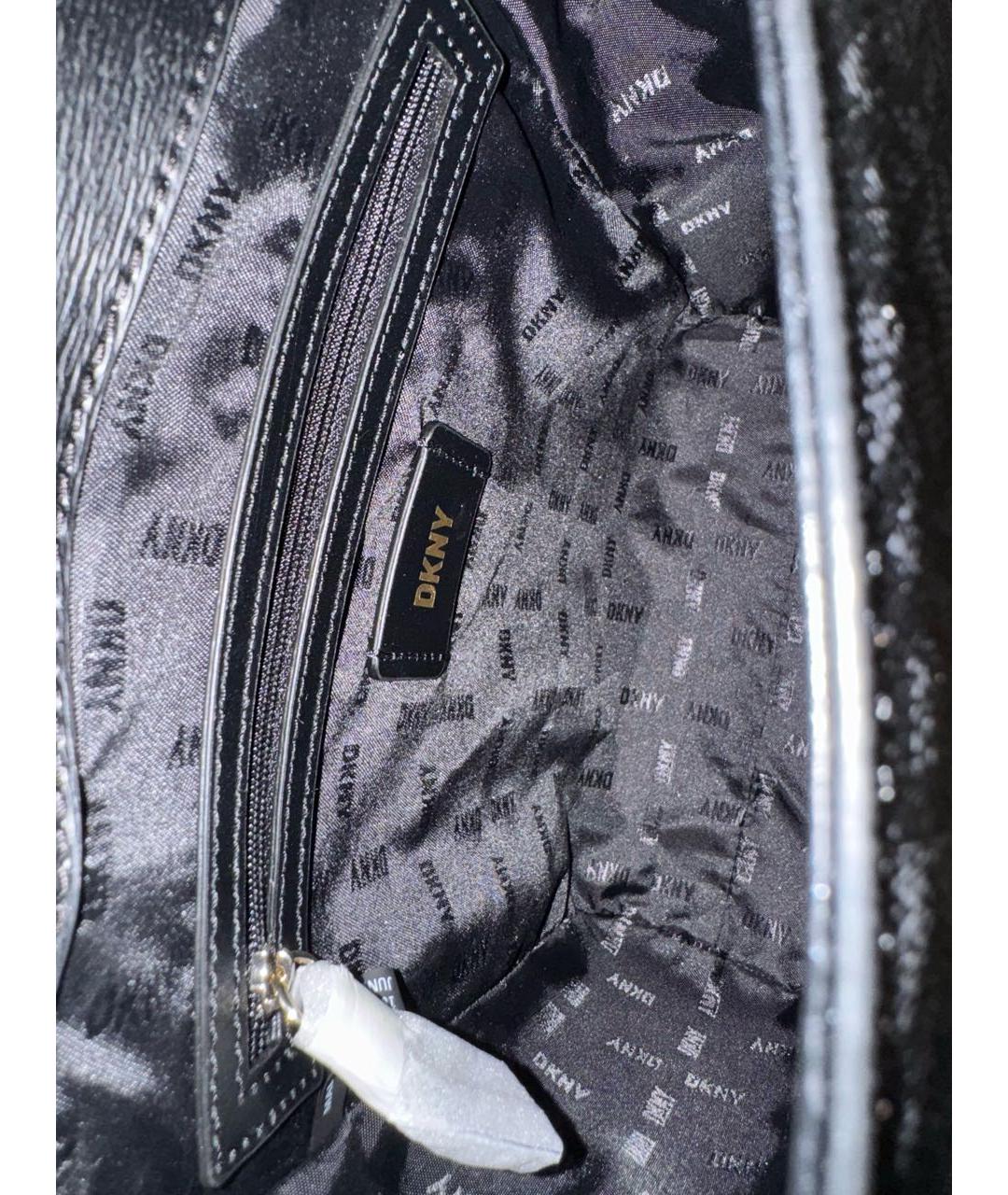 DKNY Черный рюкзак из искусственной кожи, фото 4