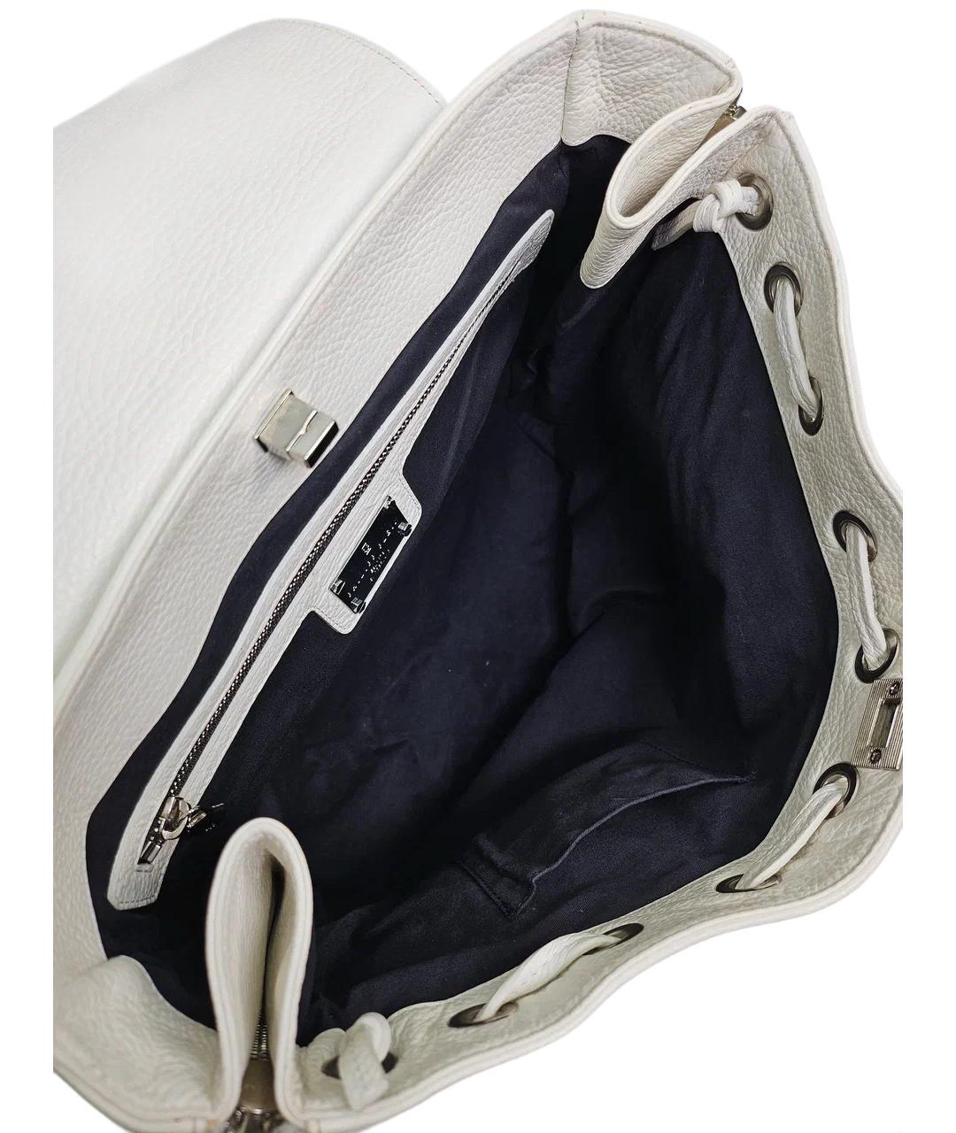 PHILIPP PLEIN Белая кожаная сумка через плечо, фото 6