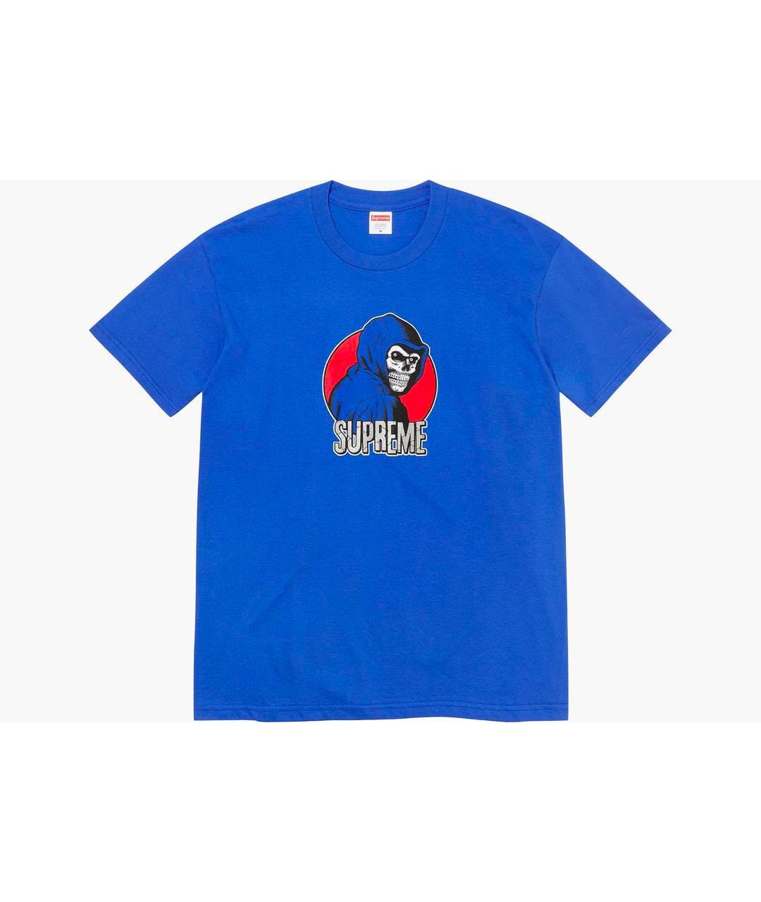 SUPREME Синяя хлопковая футболка, фото 1