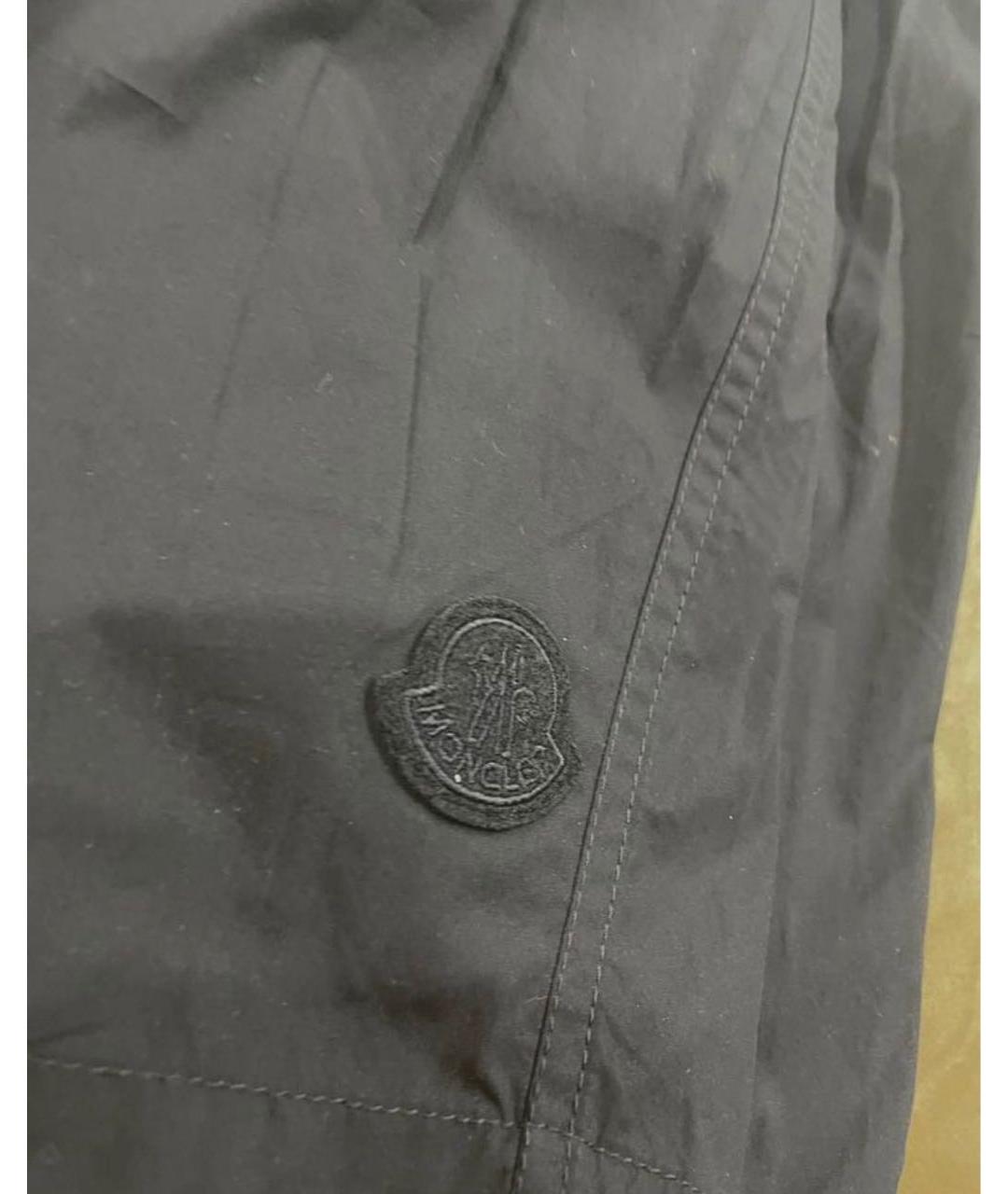 MONCLER Черные хлопковые шорты, фото 5