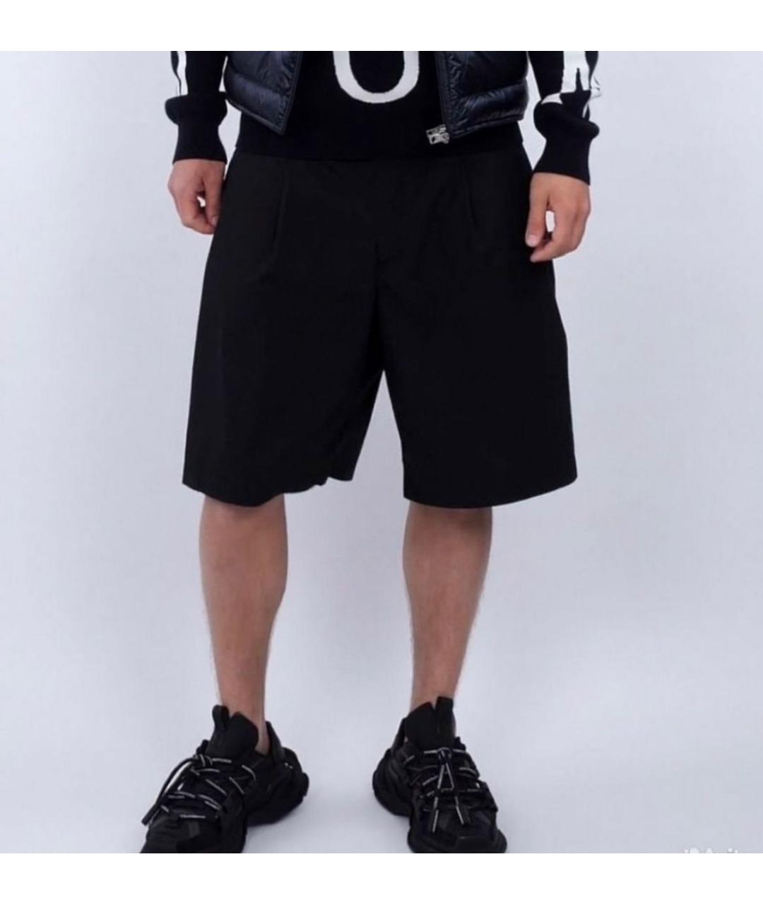 MONCLER Черные хлопковые шорты, фото 3