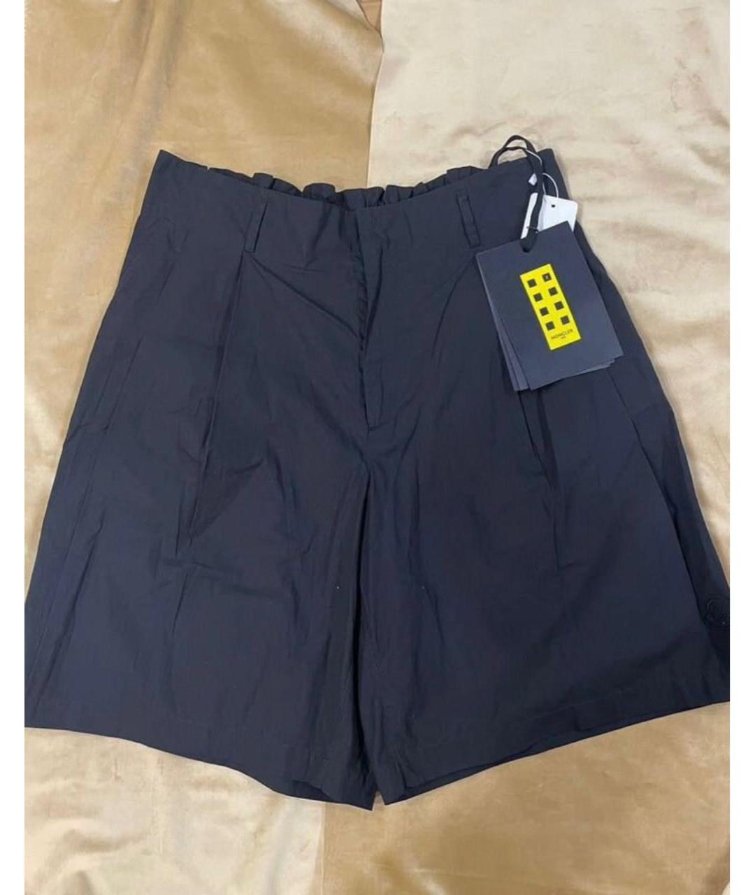 MONCLER Черные хлопковые шорты, фото 6