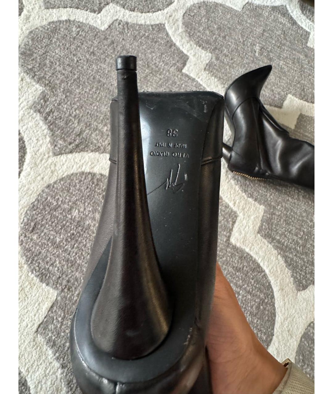 GIUSEPPE ZANOTTI DESIGN Черные кожаные сапоги, фото 4