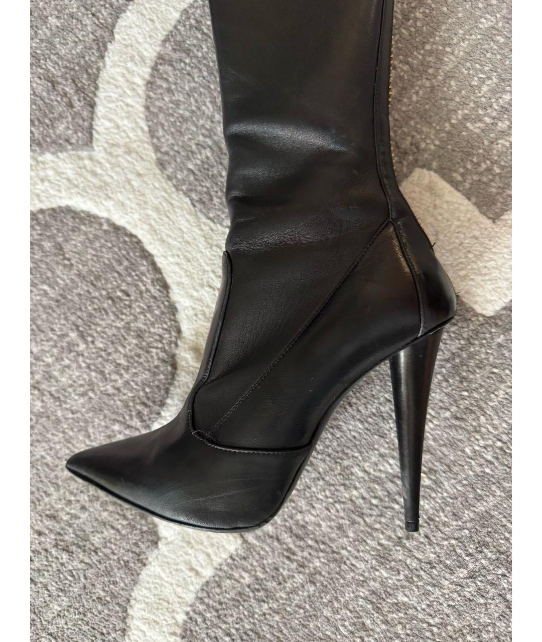 GIUSEPPE ZANOTTI DESIGN Черные кожаные сапоги, фото 2