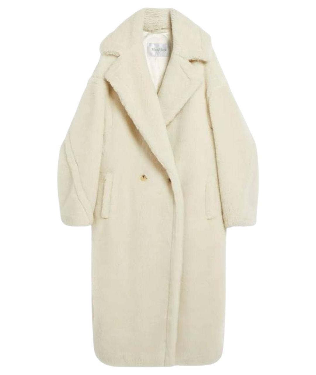 MAX MARA Белая шерстяная шуба, фото 1