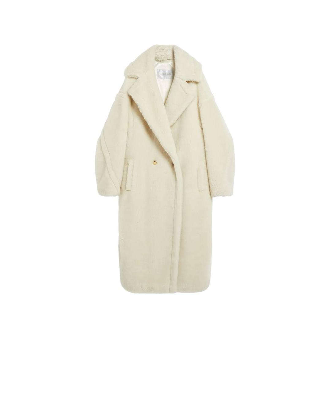 MAX MARA Белая шерстяная шуба, фото 9