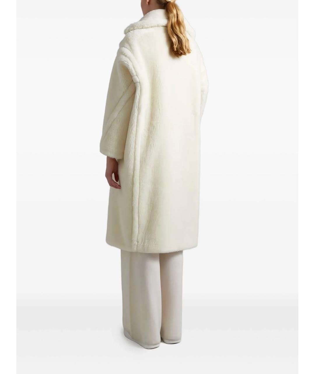MAX MARA Белая шерстяная шуба, фото 8