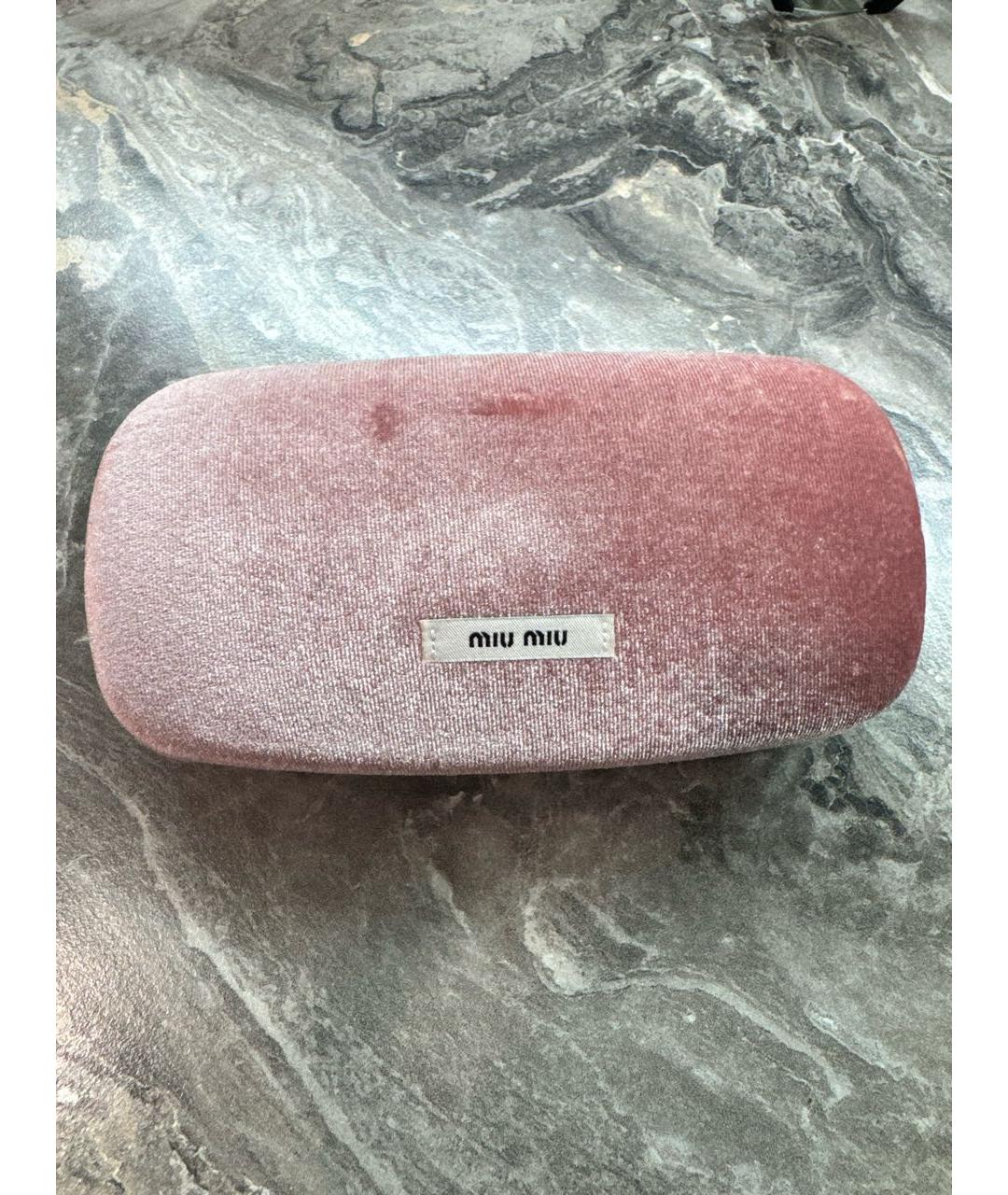 MIU MIU Черные пластиковые солнцезащитные очки, фото 4